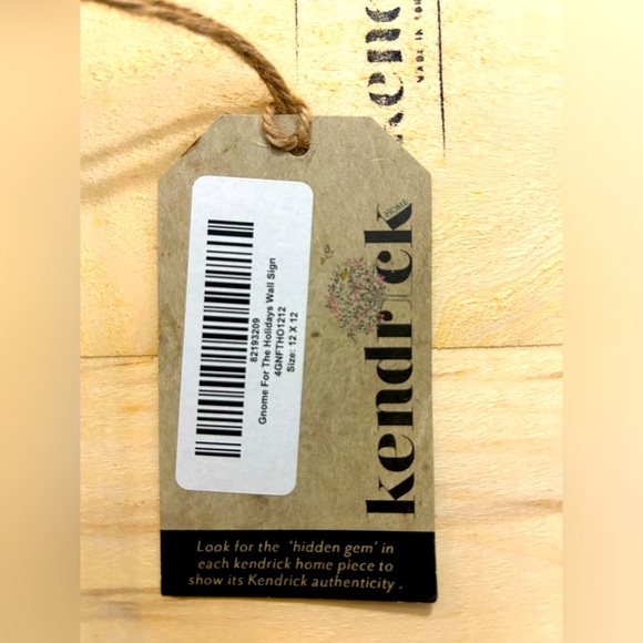 NWT! Gnome for the Holidays Wooden Decor by Kendrick Home - Picture 6 of 7